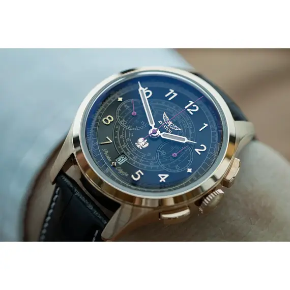Pánské hodinky Aviator Heritage Chronograph Trimeter Polska Edycja V.4.40.2.353.4 PL, Verze: růžové zlato , 2 image