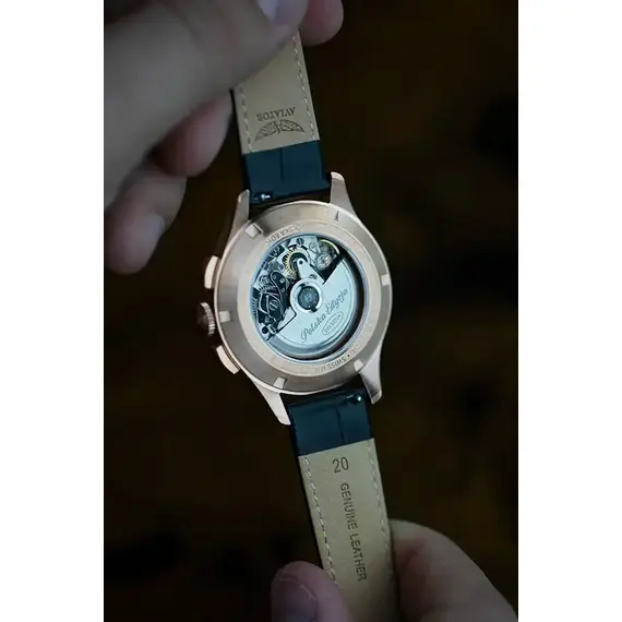 Pánské hodinky Aviator Heritage Chronograph Trimeter Polska Edycja V.4.40.2.353.4 PL, Verze: růžové zlato , 7 image