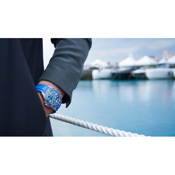 Pánské hodinky Eberhard Scafograf 200 Onde Bleue Limited Edition 41046.01 CA2C, Verze: modrá , 3 image