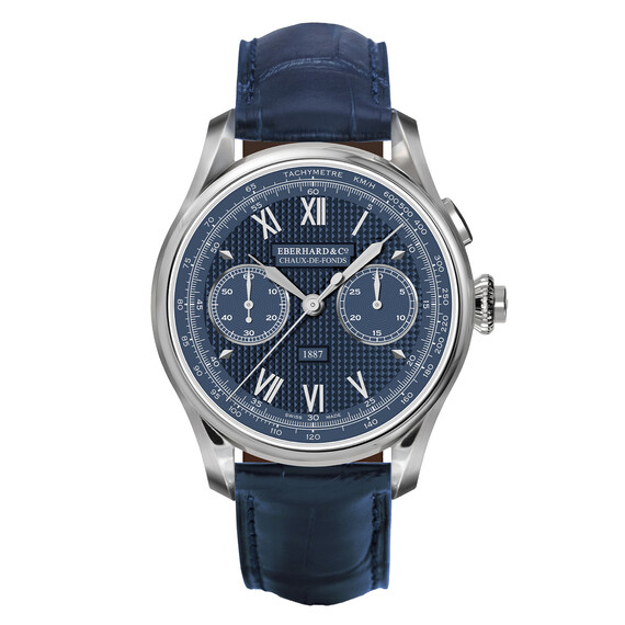 Pánské hodinky Eberhard Chronographe 1887 Automatic 31082.06 CP, Verze: modrá 