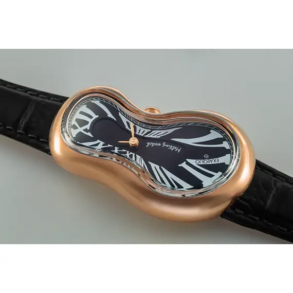 Pánské hodinky Exaequo Melting Watch PVD Rose Gold Black EX0003.0001, Verze: černá , 3 image