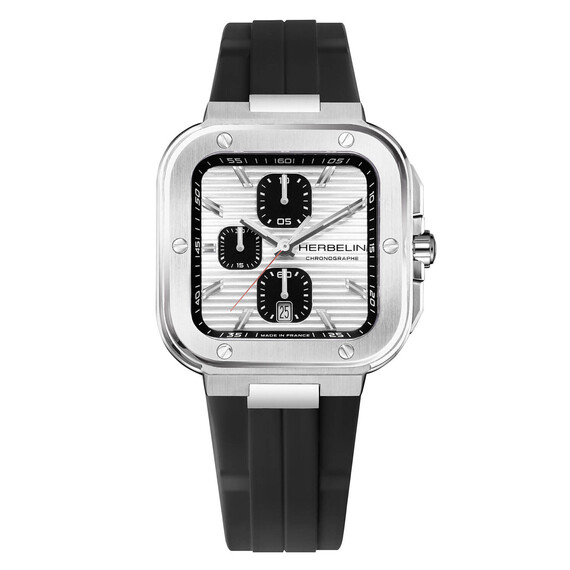Pánské hodinky Herbelin Cap Camarat Square Chronographe 35646A42CA, Verze: stříbrná 