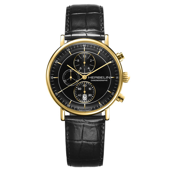 Pánské hodinky Herbelin Inspiration Chronographe 35647P14, Verze: žluté zlato2 