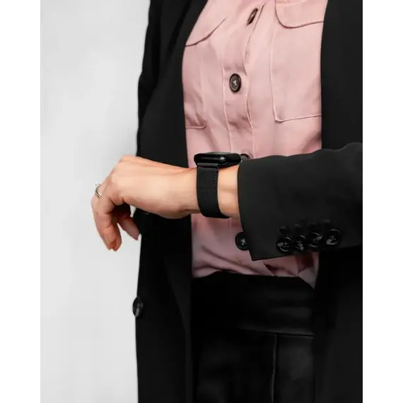 Náramek Hirsch Milanaise černý 20, Verze: černá, Šířka řemínku: 20 , 7 image