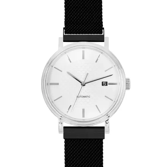 Náramek Hirsch Milanaise černý 22, Verze: černá, Šířka řemínku: 22 , 4 image