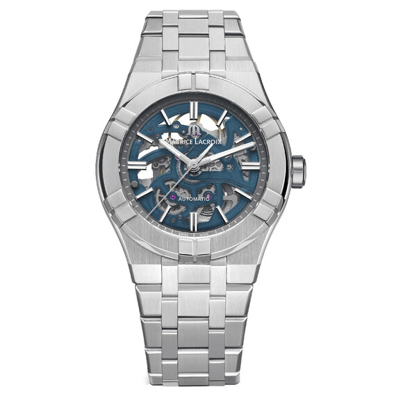 Pánské hodinky Maurice Lacroix Aikon Automatic Skeleton AI6007-SS002-031-1, Verze: modrá 