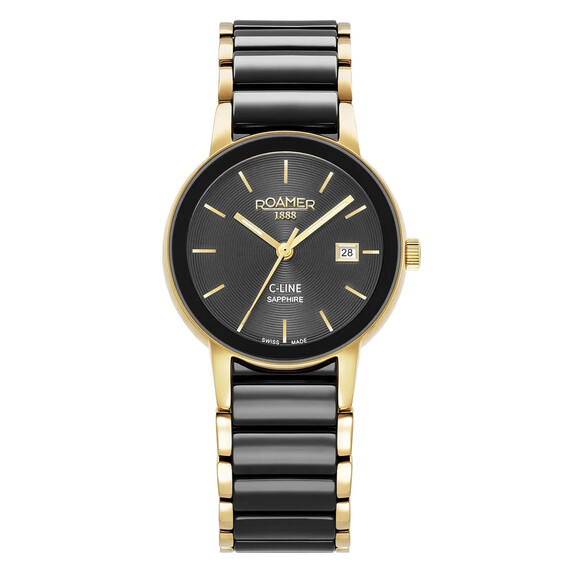 Dámské hodinky Roamer C-Line 997844 48 85 20, Verze: žluté zlato 