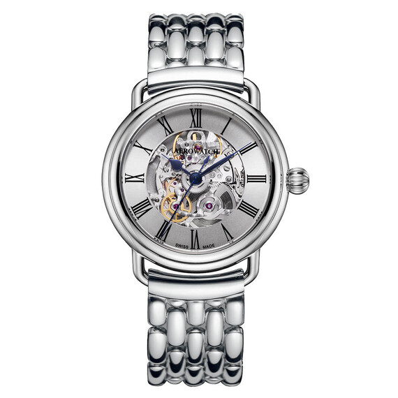 Pánské hodinky Aerowatch 1942 Automatic Skeleton A 60900 AA22 M, Verze: stříbrná2 