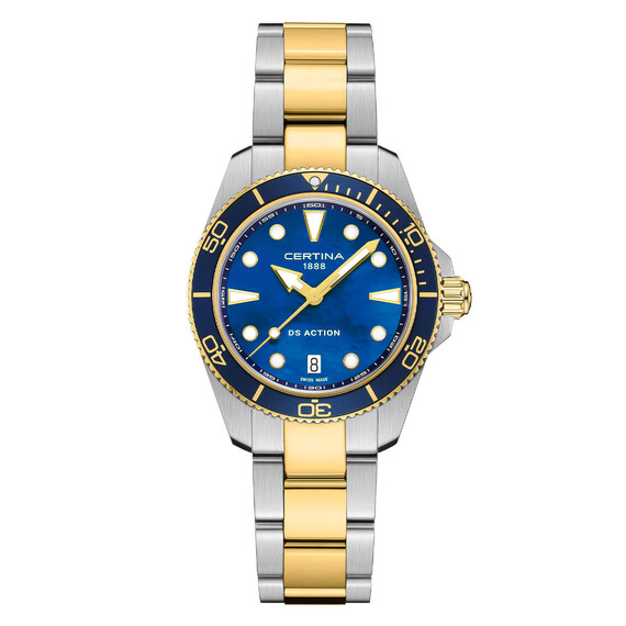 Dámské hodinky Certina DS Action Diver C048.210.22.131.00, Verze: žluté zlato 