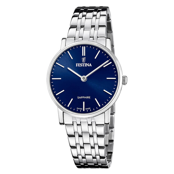 Dámské hodinky Festina Swiss Made F20047/3, Verze: modrá 