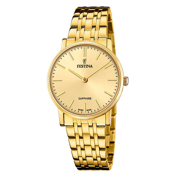 Dámské hodinky Festina Swiss Made F20048/3, Verze: žluté zlato3 