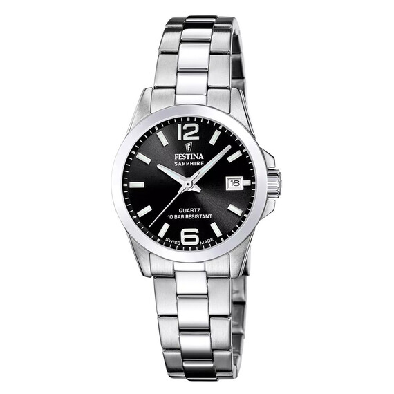 Dámské hodinky Festina Swiss Made F20049/6, Verze: černá 