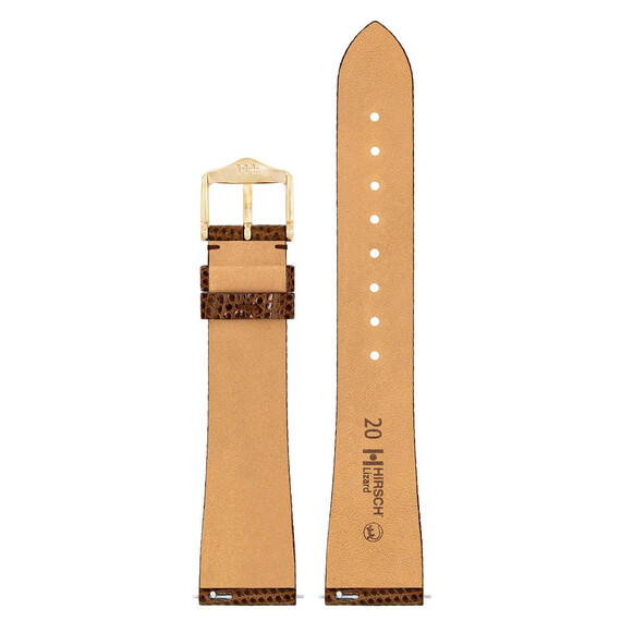 Řemínek Hirsch Lizard New hnědý 20 L - 120/80, Verze: hnědá, Šířka řemínku: 20, Šířka u spony: 16, Délka řemínku: L - 120/80 , 3 image