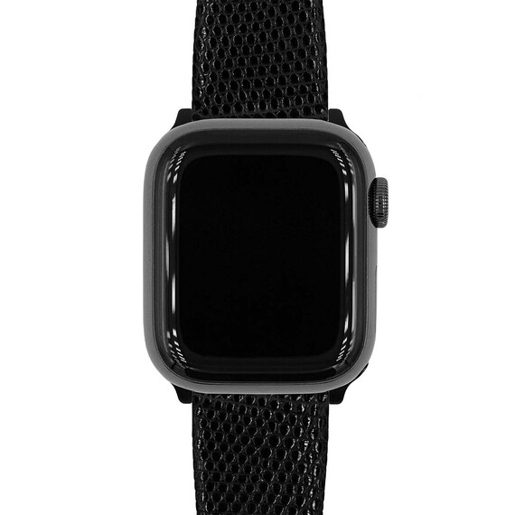 Řemínek Hirsch Lizard New černý 20 L - 120/80, Verze: černá, Šířka řemínku: 20, Šířka u spony: 16, Délka řemínku: L - 120/80 , 4 image