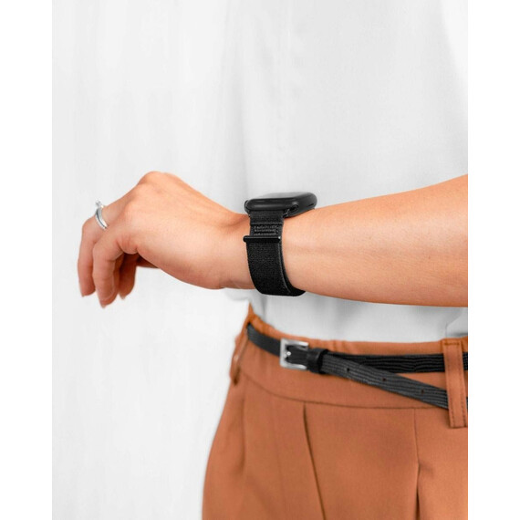 Řemínek Hirsch Velcro černý 22 L - 120/80, Šířka řemínku: 22, Šířka u spony: 22 , 6 image