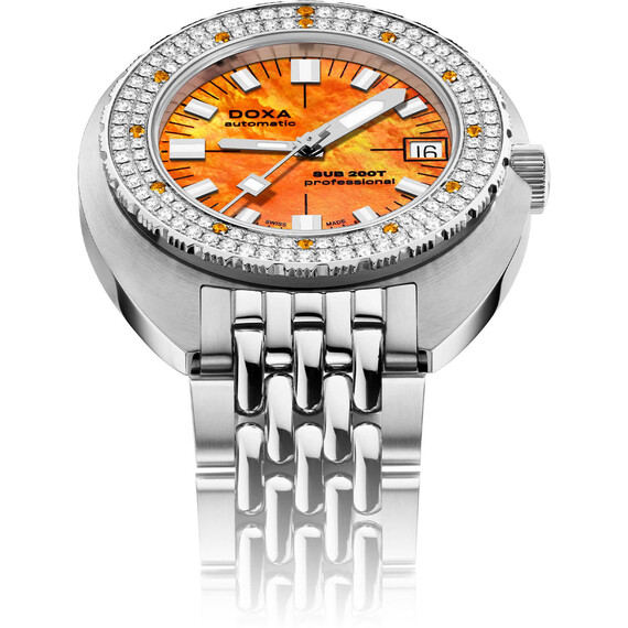 Dámské,Pánské hodinky Doxa SUB 200T Professional Diamonds 804.10D.351.10, Verze: oranžová , 4 image