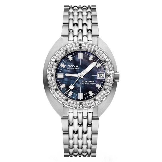 Dámské,Pánské hodinky Doxa SUB 200T Sharkhunter Diamonds 804.10D.101.10, Verze: modrá 