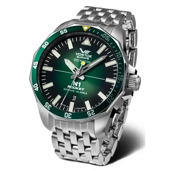 Pánské hodinky Vostok Europe Rocket N1 NH35A-225A710B, Verze: zelená 