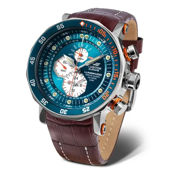 Pánské hodinky Vostok Europe Lunokhod-2 YM86-620A636, Verze: hnědá 