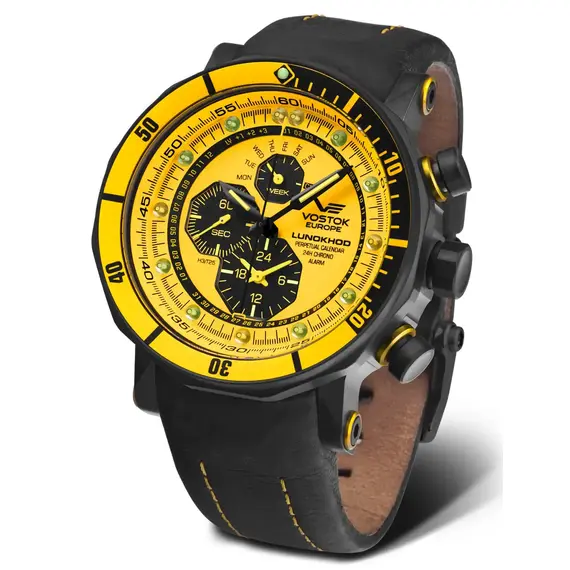 Pánské hodinky Vostok Europe Lunokhod-2 YM86-620C504, Verze: žlutá 