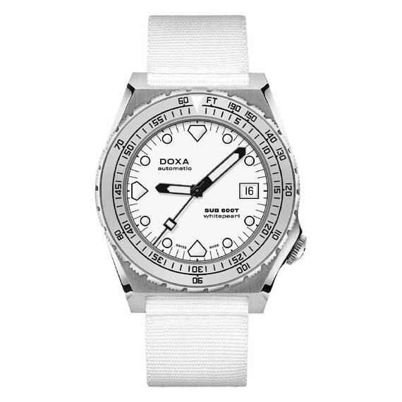 Pánské hodinky Doxa SUB 600T Whitepearl 862.10.011.23-N, Verze: bílá 