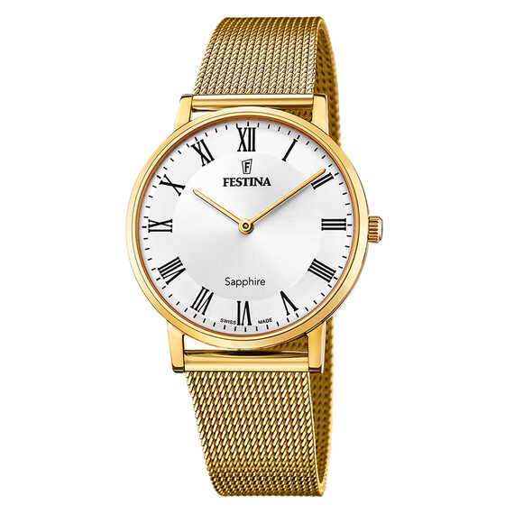 Pánské hodinky Festina Swiss Made F20022/4, Verze: žluté zlato4 