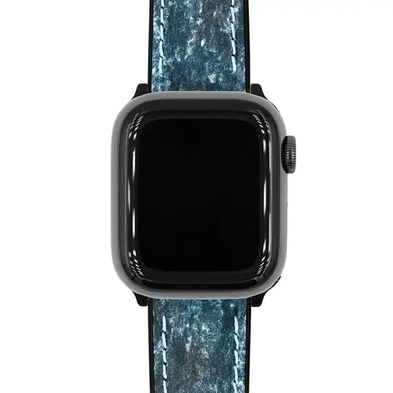 Řemínek Hirsch Stone modrý 19 L - 120/80, Verze: modrá, Šířka řemínku: 19, Šířka u spony: 18, Délka řemínku: L - 120/80 , 5 image