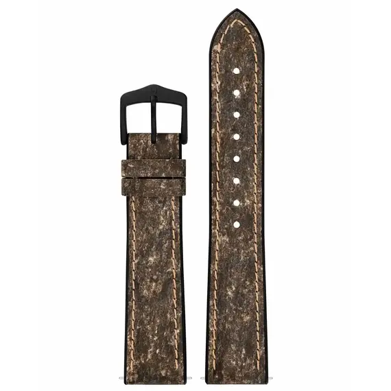 Řemínek Hirsch Stone hnědý 22 L - 120/80, Verze: hnědá, Šířka řemínku: 22, Šířka u spony: 20, Délka řemínku: L - 120/80 , 2 image