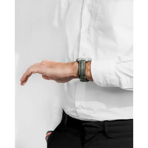 Řemínek Hirsch Stone zelený 22 L - 120/80, Verze: zelená, Šířka řemínku: 22, Šířka u spony: 20, Délka řemínku: L - 120/80 , 6 image