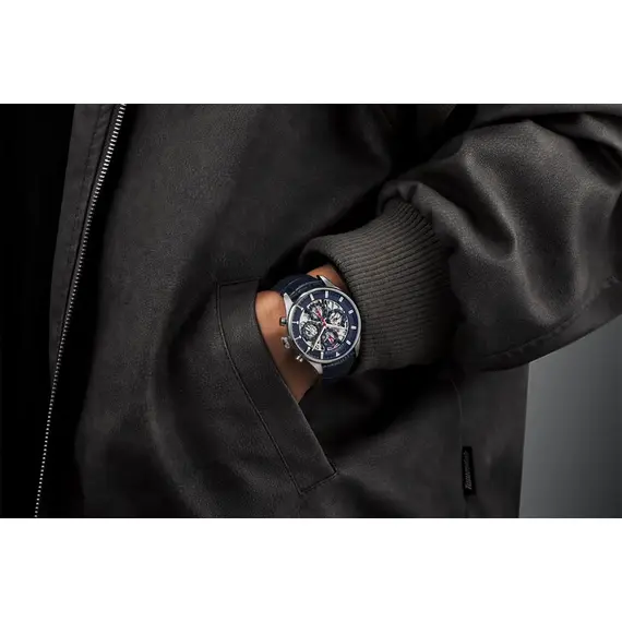 Pánské hodinky Aerowatch Les Grandes Classiques Chronograph Semi-Skeleton A 61989 AA07 1/2 SQ, Verze: modrá , 4 image