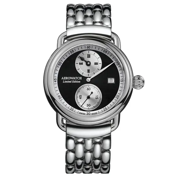 Pánské hodinky Aerowatch 1942 Regulator Limited Edition A 76983 AA04 M, Verze: černá2 