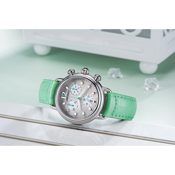 Dámské hodinky Aerowatch 1942 Chronolady Pastel Green A 81105 AA03, Verze: zelená , 2 image
