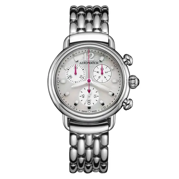 Dámské hodinky Aerowatch 1942 Chronolady Raspberry A 81105 AA04 M, Verze: červená 