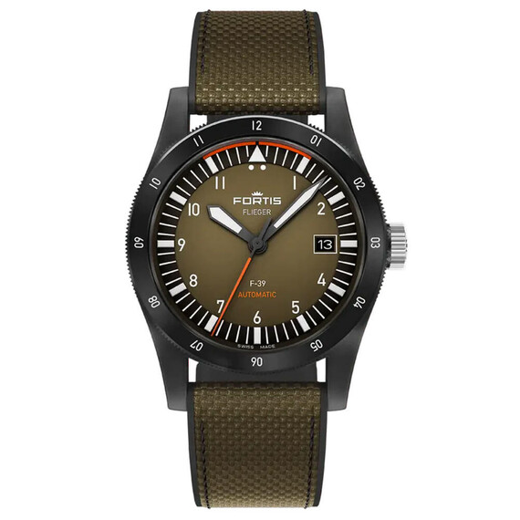 Pánské hodinky Fortis Flieger F-39 WERK 7 F4220029, Verze: zelená 