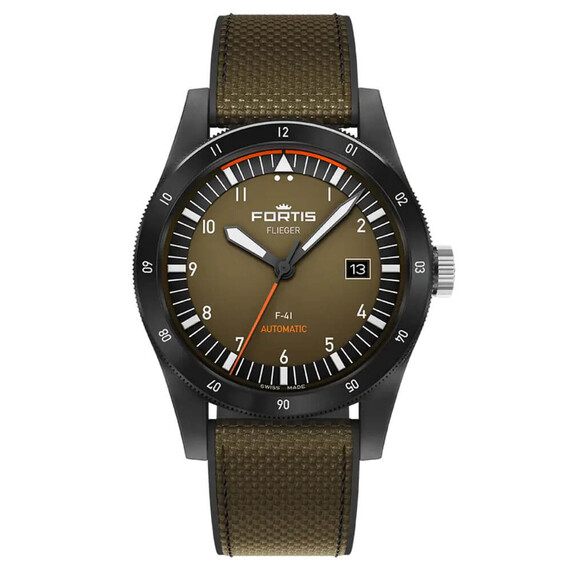 Pánské hodinky Fortis Flieger F-41 WERK 7 F4220031, Verze: zelená 