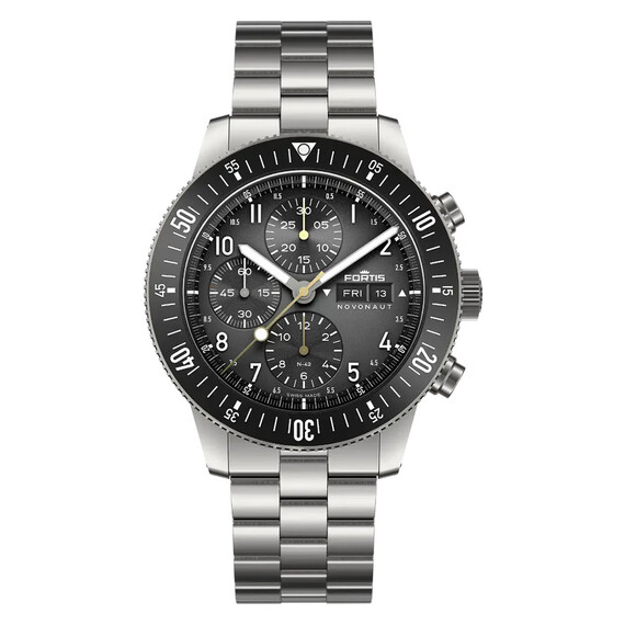 Pánské hodinky Fortis Novonaut N-42 Titanium Legacy Edition F2040017, Verze: stříbrná 