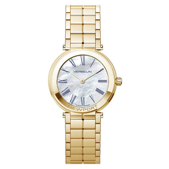 Dámské hodinky Herbelin Newport Slim 16922BP09, Verze: žluté zlato 