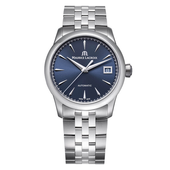 Dámské hodinky Maurice Lacroix 1975 Automatic 756007-SS002-430-1, Verze: modrá 