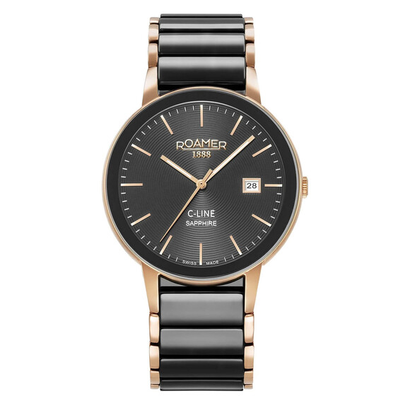 Pánské hodinky Roamer C-Line 997833 46 85 20, Verze: růžové zlato 