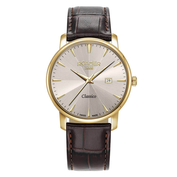 Pánské hodinky Roamer Classico Gents 971856 48 55 05, Verze: žluté zlato2 