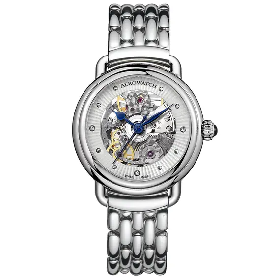 Dámské hodinky Aerowatch 1942 Lady Automatic Skeleton A 60960 AA18 M, Verze: bílá 