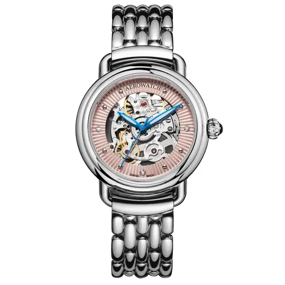Dámské hodinky Aerowatch 1942 Lady Automatic Skeleton A 60960 AA20 M, Verze: stříbrná 