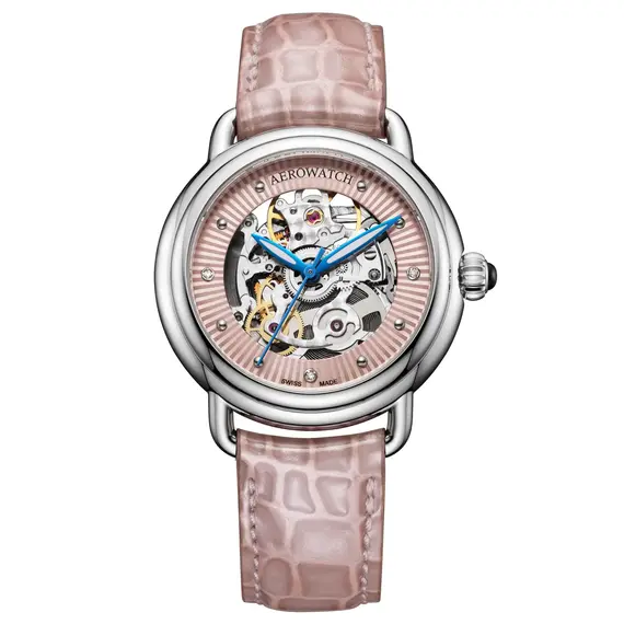 Dámské hodinky Aerowatch 1942 Lady Automatic Skeleton A 60960 AA20, Verze: růžová 
