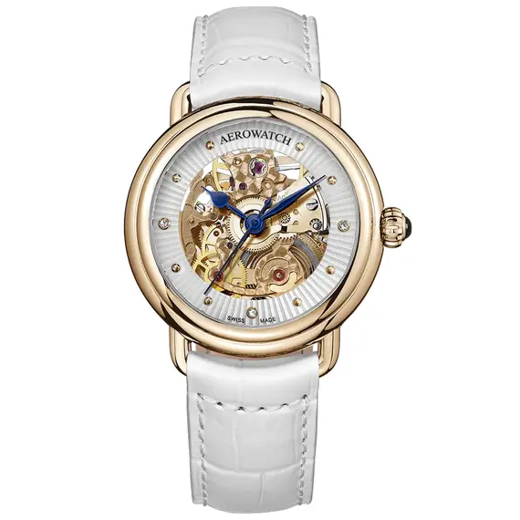 Dámské hodinky Aerowatch 1942 Lady Automatic Skeleton A 60960 RO19, Verze: růžové zlato 