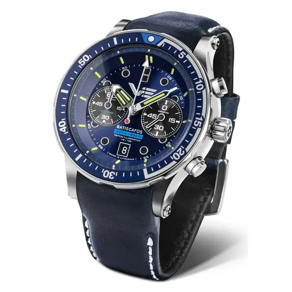 Pánské hodinky Vostok Europe Batiscafos Chrono 6S21-511A772, Verze: modrá 