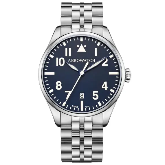 Pánské hodinky Aerowatch Les Grandes Classiques Pilot A 42997 AA04 M, Verze: modrá2 