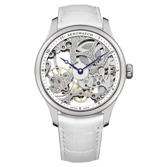 Dámské hodinky Aerowatch Renaissance Lady Skeleton A 57981 AA13, Verze: bílá2 