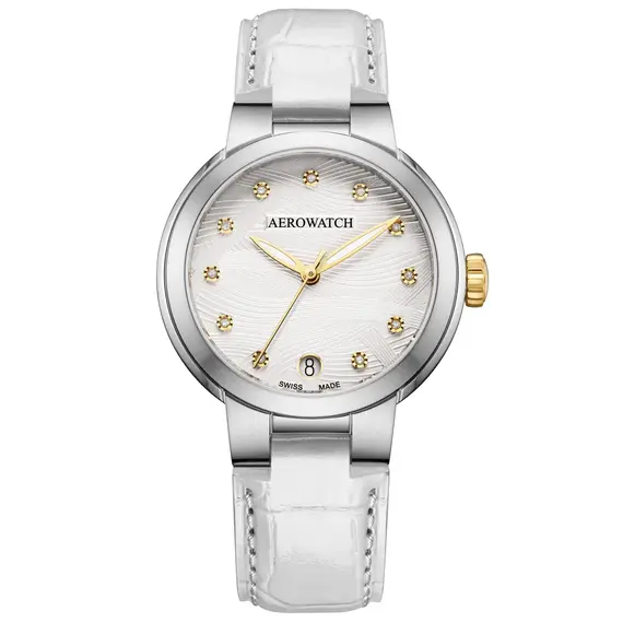 Dámské hodinky Aerowatch Harmonie Automatic A 60106 BI03, Verze: bílá 