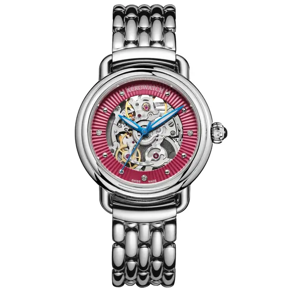 Dámské hodinky Aerowatch 1942 Lady Automatic Skeleton A 60960 AA21 M, Verze: stříbrná 