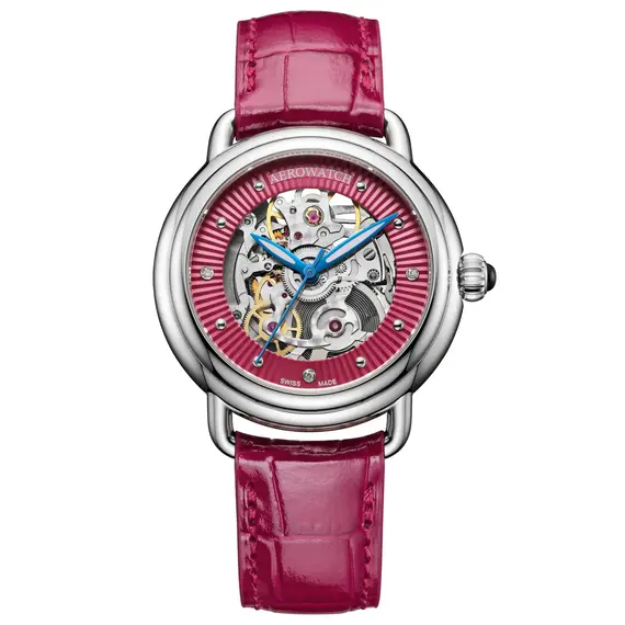 Dámské hodinky Aerowatch 1942 Lady Automatic Skeleton A 60960 AA21, Verze: červená 